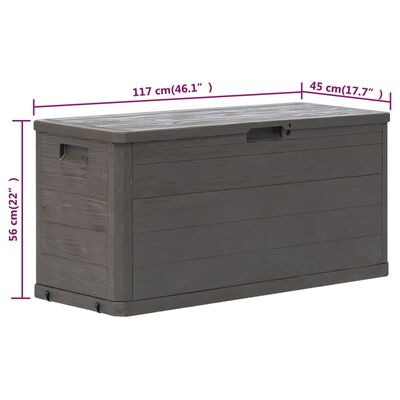 vidaXL Garten-Aufbewahrungsbox 280 L Braun