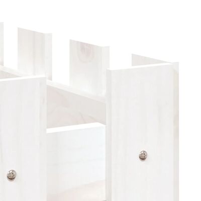 vidaXL Hochbeet Lattenzaun-Design Weiß 100x50x50 cm Massivholz Kiefer
