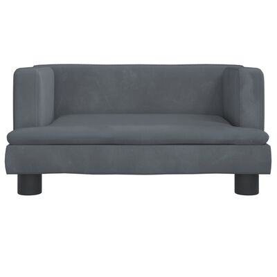 vidaXL Kindersofa Dunkelgrau 60x40x30 cm Samt