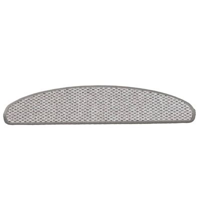 vidaXL Treppenmatten Selbstklebend Sisal-Look 15 Stk. 65x21x4 Platina