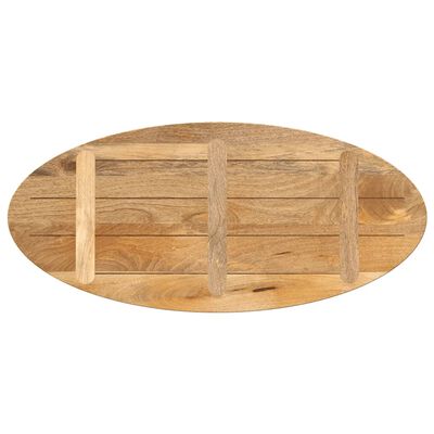 vidaXL Tischplatte 140x50x3,8 cm Oval Massivholz Mango