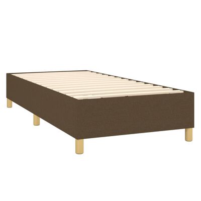 vidaXL Boxspringbett mit Matratze Dunkelbraun 80x200 cm Stoff