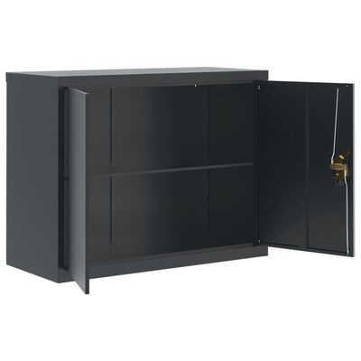 vidaXL Aktenschrank Anthrazit 90x40x70 cm Stahl