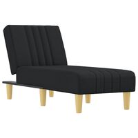 vidaXL Chaiselongue Schwarz Stoff