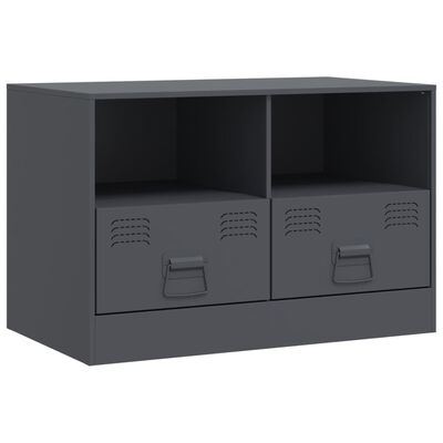 vidaXL TV-Schrank Anthrazit 67x39x44 cm Stahl