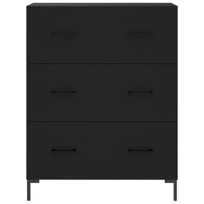 vidaXL Highboard Schwarz 69,5x34x180 cm Holzwerkstoff