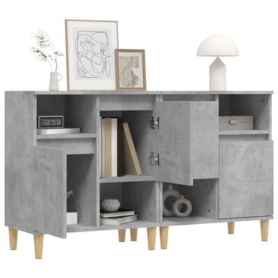 vidaXL Sideboards 2 Stk. Betongrau 60x35x70 cm Holzwerkstoff