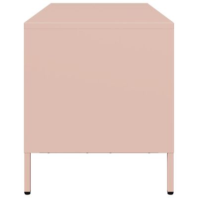 vidaXL TV-Schrank Rosa 101,5x39x43,5 cm Kaltgewalzter Stahl