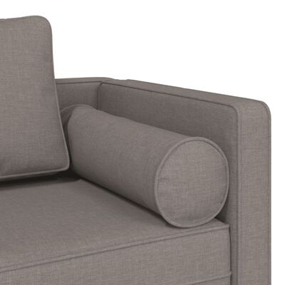 vidaXL Chaiselongue mit Kissen Taupe Stoff