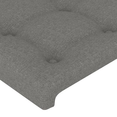 vidaXL Boxspringbett mit Matratze Dunkelgrau 100x200 cm Stoff