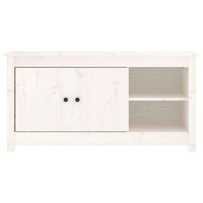 vidaXL TV-Schrank Weiß 103x36,5x52 cm Massivholz Kiefer