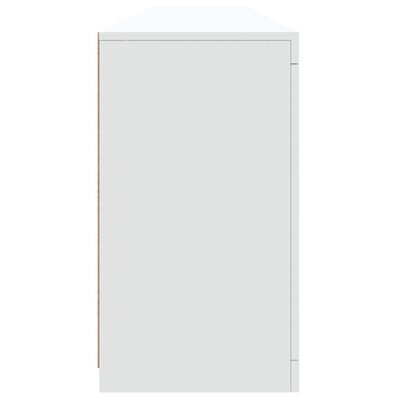 vidaXL Sideboard mit LED-Leuchten Weiß 202x37x67 cm