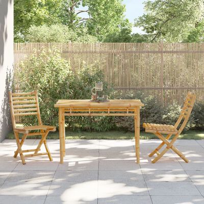 vidaXL Garten-Esstisch 110x55x75 cm Bambus