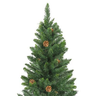 vidaXL Künstlicher Weihnachtsbaum mit Beleuchtung & Kugeln Grün 150 cm