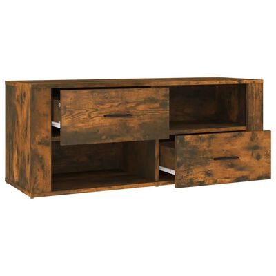 vidaXL TV-Schrank Räuchereiche 100x35x40 cm Holzwerkstoff