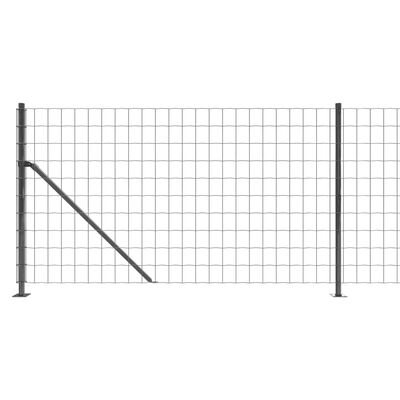 vidaXL Maschendrahtzaun mit Bodenflansch Anthrazit 0,8x10 m