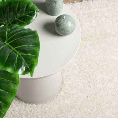 vidaXL Teppich ISTAN Hochflor Glänzend Creme 100x200 cm