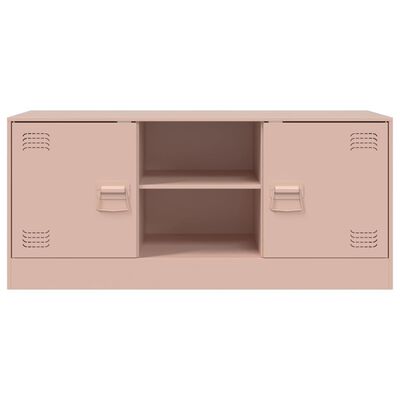 vidaXL TV-Schrank Rosa 99x39x44 cm Stahl