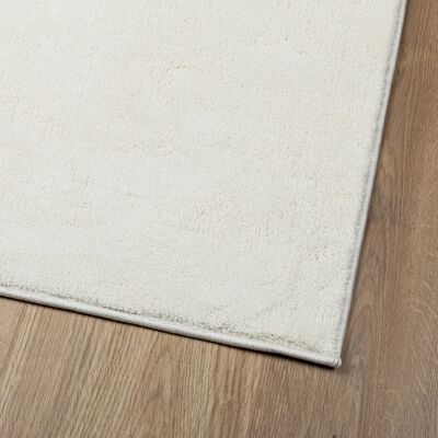 vidaXL Teppich OVIEDO Kurzflor Creme 80x150 cm