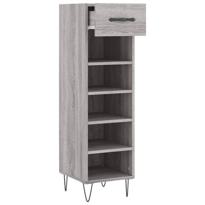 vidaXL Schuhschrank Grau Sonoma 30x35x105 cm Holzwerkstoff