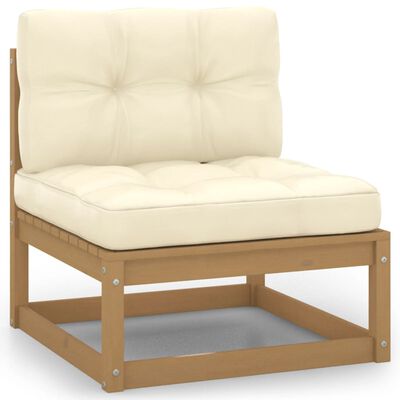 vidaXL 8-tlg Garten-Lounge-Set mit Kissen Honigbraun Massivholz Kiefer