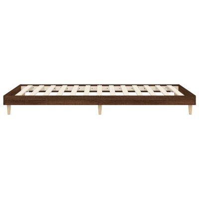 vidaXL Bettgestell ohne Matratze Braun Eiche 90x200 cm Holzwerkstoff