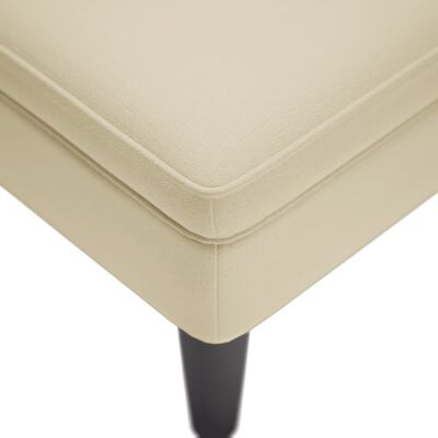 vidaXL Chaiselongue mit Kissen und Rechter Armlehne Creme Stoff