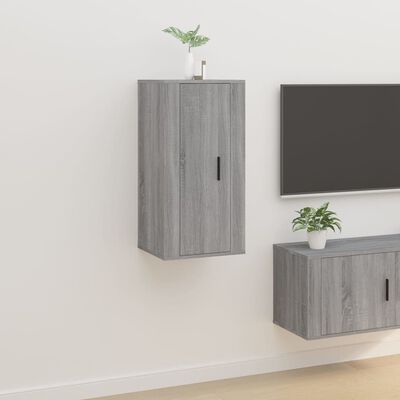 vidaXL TV-Wandschrank Grau Sonoma 40x34,5x80 cm