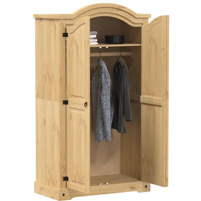 vidaXL Kleiderschrank Corona 102x52x186 cm Massivholz Kiefer