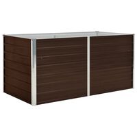 vidaXL Hochbeet Braun 160 x 80 x 77 cm Verzinkter Stahl