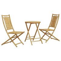 vidaXL 3-tlg. Bistro-Set Bambus