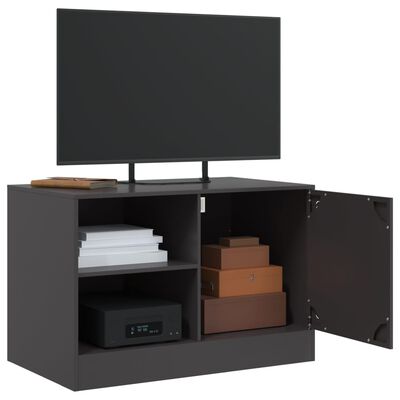 vidaXL TV-Schrank Schwarz 67x39x44 cm Stahl