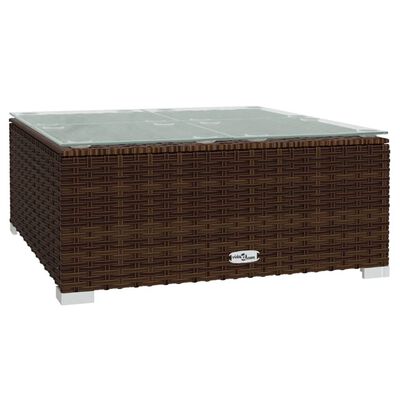 vidaXL 6-tlg. Garten-Lounge-Set mit Auflagen Poly Rattan Braun