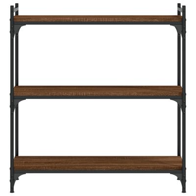 vidaXL Bücherregal 3 Böden Braun Eichen-Optik 80x30x86cm Holzwerkstoff