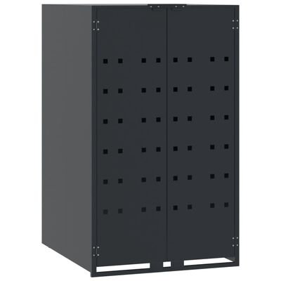 vidaXL Mülltonnenbox für 1 Tonne Anthrazit 69x79x117 cm Stahl