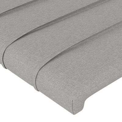 vidaXL Boxspringbett mit Matratze Hellgrau 180x200 cm Stoff