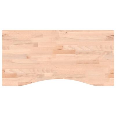 vidaXL Schreibtischplatte 80x(36-40)x1,5 cm Massivholz Buche