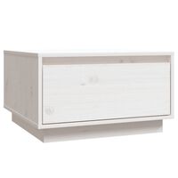 vidaXL Couchtisch Weiß 55x56x32 cm Massivholz Kiefer