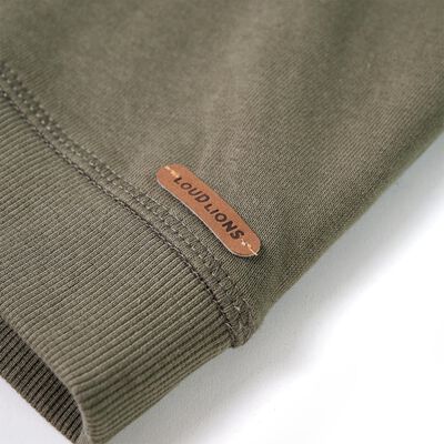 Kinder-Kapuzenpullover Khaki 128