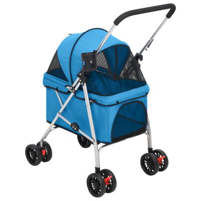 vidaXL Hundewagen Faltbar Blau 76x50x100 cm Oxford-Gewebe