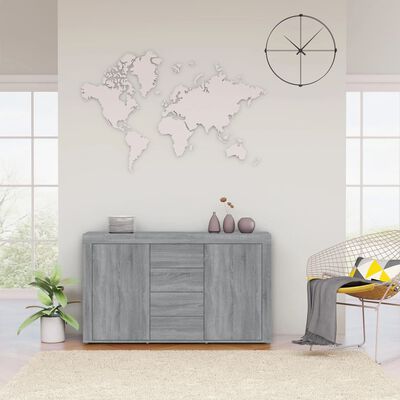 vidaXL Sideboard Grau Sonoma 120x36x69 cm Holzwerkstoff