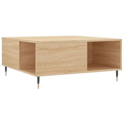 vidaXL Couchtisch Sonoma-Eiche 80x80x36,5 cm Holzwerkstoff