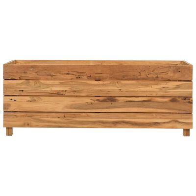 vidaXL Hochbeet 100x40x38 cm Teak Altholz und Stahl