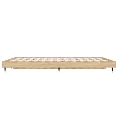 vidaXL Bettgestell ohne Matratze Sonoma-Eiche 140x190 cm Holzwerkstoff