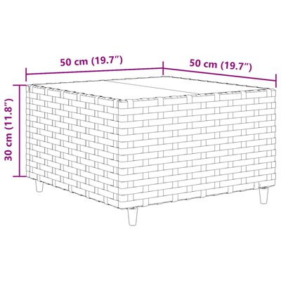 vidaXL 10-tlg. Garten-Sofagarnitur mit Kissen Braun Poly Rattan