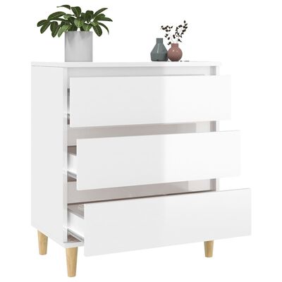 vidaXL Sideboard Hochglanz-Weiß 60x35x70 cm Holzwerkstoff