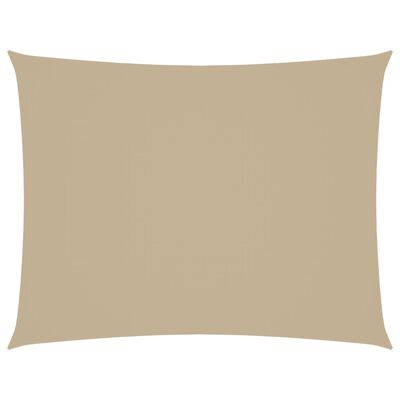 vidaXL Sonnensegel Oxford-Gewebe Rechteckig 3,5x5 m Beige