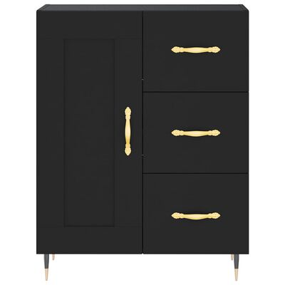 vidaXL Sideboard Schwarz 69,5x34x90 cm Holzwerkstoff