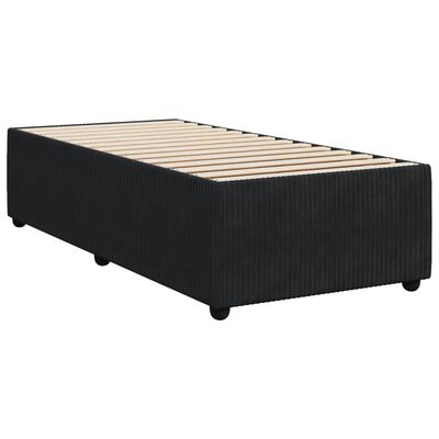 vidaXL Boxspringbett mit Matratze Schwarz 90x190 cm Samt