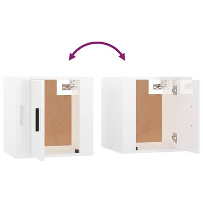 vidaXL TV-Wandschrank Hochglanz-Weiß 40x34,5x40 cm